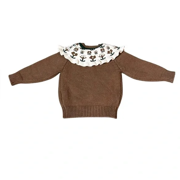 Vintage kids brown sweater, small - Picture 3 of 5